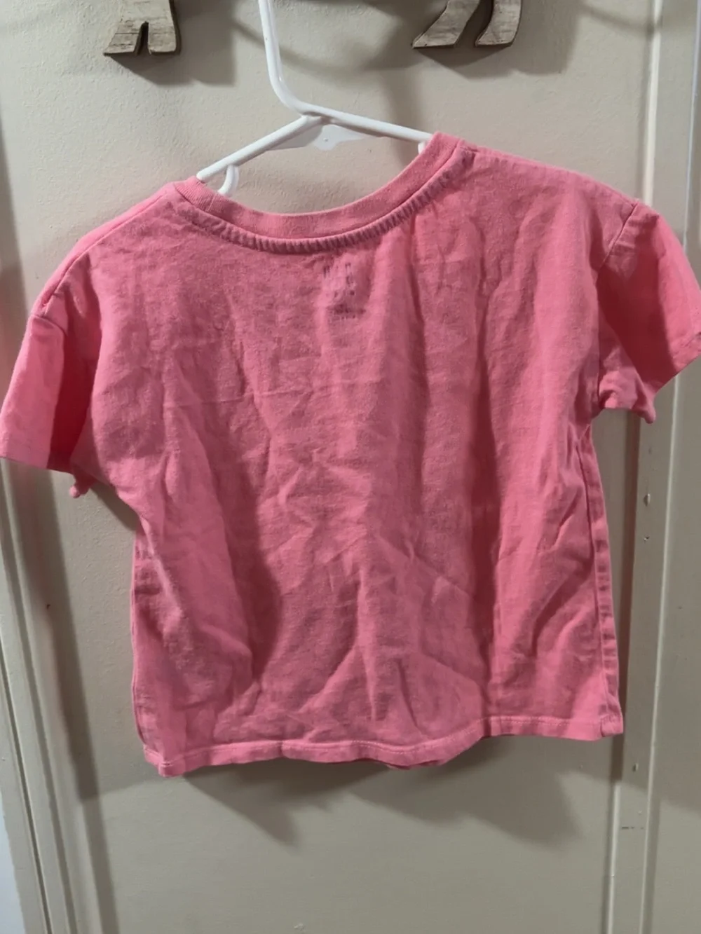GAP Pink Short-Sleeve Tee with White Butterfly Print